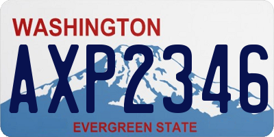 WA license plate AXP2346