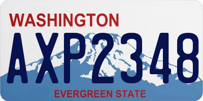 WA license plate AXP2348