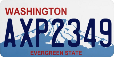 WA license plate AXP2349