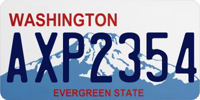 WA license plate AXP2354