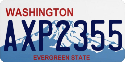 WA license plate AXP2355