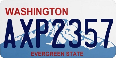 WA license plate AXP2357
