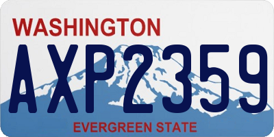 WA license plate AXP2359
