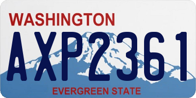 WA license plate AXP2361