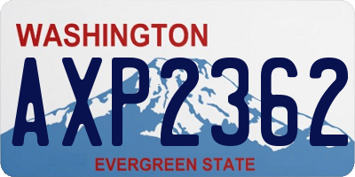WA license plate AXP2362