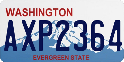 WA license plate AXP2364