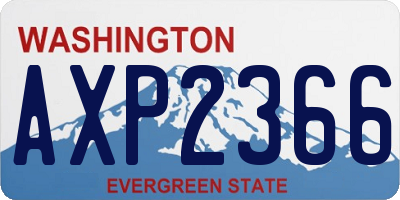 WA license plate AXP2366