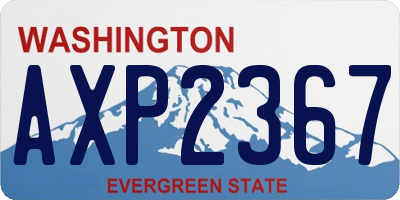 WA license plate AXP2367