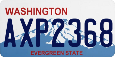 WA license plate AXP2368