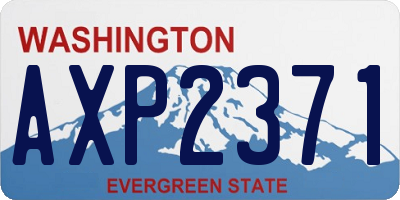 WA license plate AXP2371