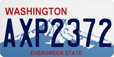 WA license plate AXP2372
