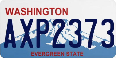 WA license plate AXP2373