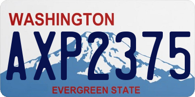 WA license plate AXP2375