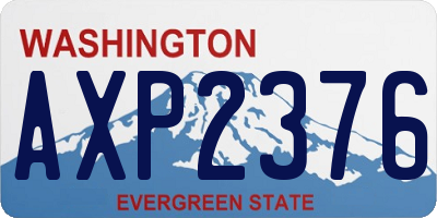 WA license plate AXP2376
