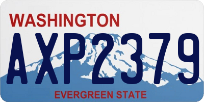 WA license plate AXP2379