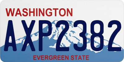 WA license plate AXP2382