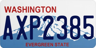 WA license plate AXP2385