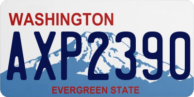 WA license plate AXP2390