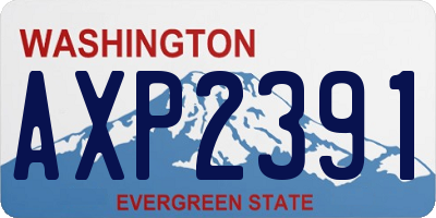 WA license plate AXP2391
