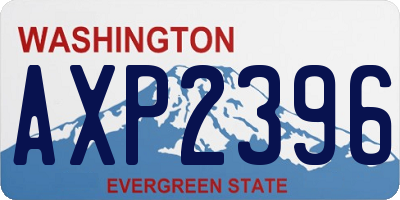 WA license plate AXP2396