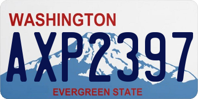WA license plate AXP2397