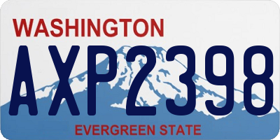 WA license plate AXP2398
