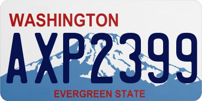WA license plate AXP2399
