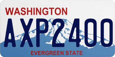 WA license plate AXP2400