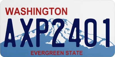 WA license plate AXP2401