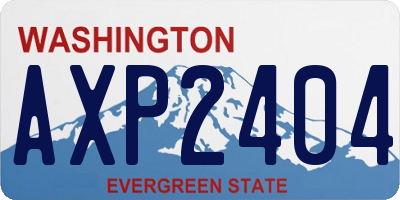 WA license plate AXP2404