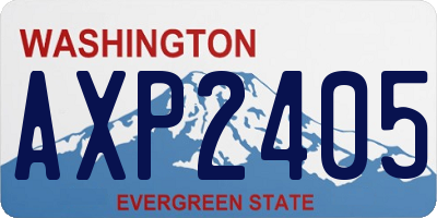 WA license plate AXP2405