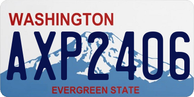 WA license plate AXP2406