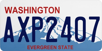 WA license plate AXP2407
