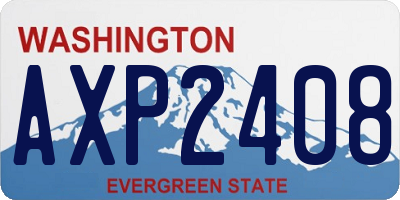 WA license plate AXP2408
