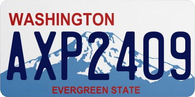 WA license plate AXP2409
