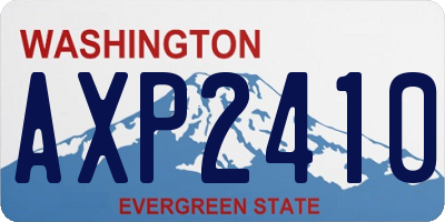 WA license plate AXP2410