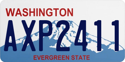 WA license plate AXP2411