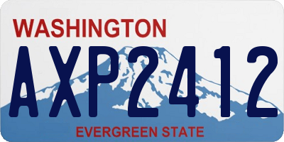 WA license plate AXP2412