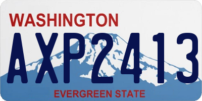 WA license plate AXP2413