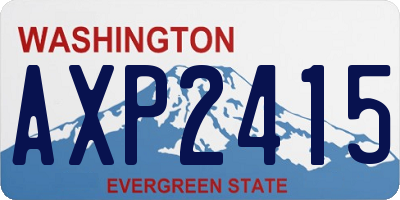 WA license plate AXP2415