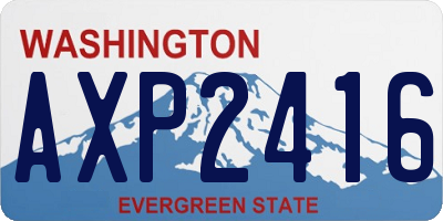 WA license plate AXP2416