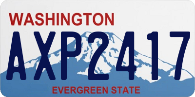 WA license plate AXP2417