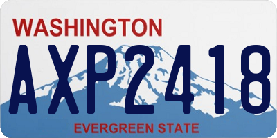 WA license plate AXP2418