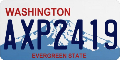 WA license plate AXP2419