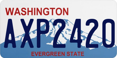 WA license plate AXP2420