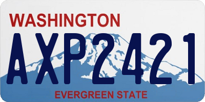 WA license plate AXP2421