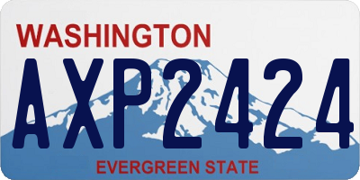 WA license plate AXP2424