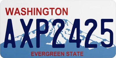 WA license plate AXP2425