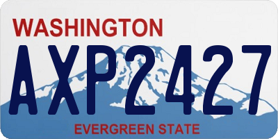 WA license plate AXP2427