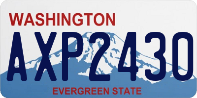 WA license plate AXP2430